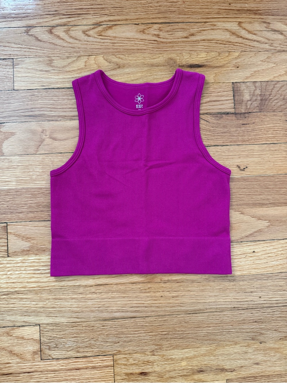 Ribbed Magenta Tank Top